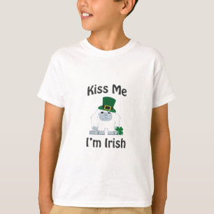 Camiseta Beije-me que eu sou Yeti irlandês