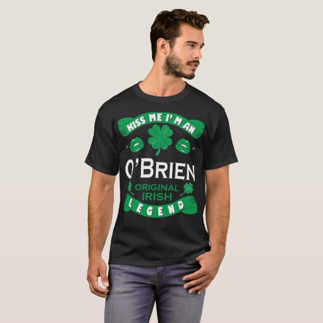 Camiseta Beije-me rua irlandesa original Patricks da (Frente Completa)