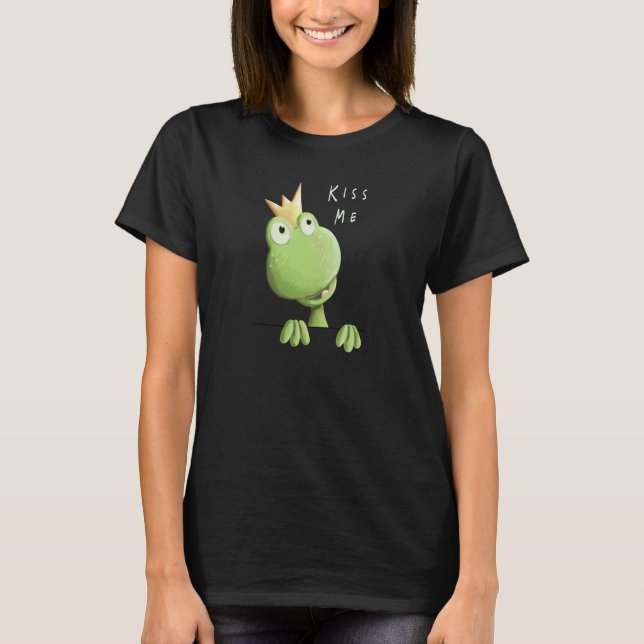 Camiseta Beije-me Sapo com o Sapo Príncipe Fan (Frente)