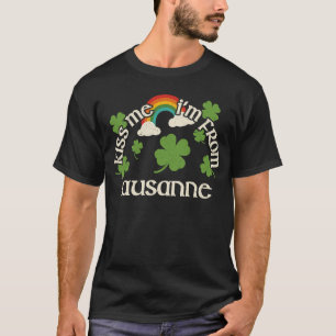 Camiseta Beije-Me Shamrock City Dia de São Patrício Lausann