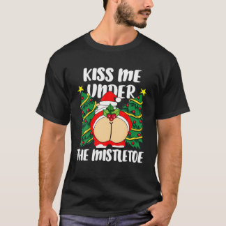 Camiseta Beije-Me Sob A Mistura Engraçada Ch Inapropriada