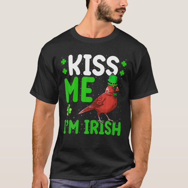 Camiseta Beije-me, sou a Rua Cardinal de Aves Norte Irlande (Frente)