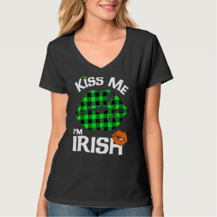 Camiseta Beije-me, sou a Rua de Lábios de Buffalo Irlandesa