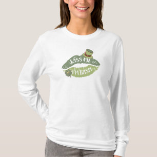 Camiseta Beije-me Sou a Rua de Lábios Verdes Irlandesas.