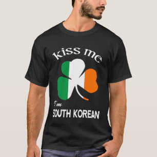 Camiseta Beije-me Sou a Rua de Shamrock sul-coreana Dia de