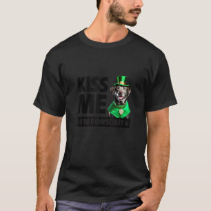 Camiseta Beije-me Sou a Rua do Pawsome Silver Lab Retriever