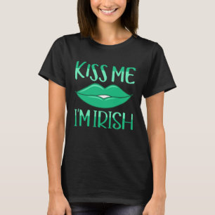 Camiseta Beije-me Sou a Rua irlandesa, Patrick Day Green Lá
