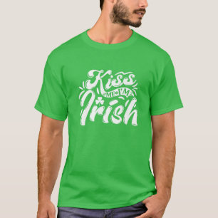Camiseta Beije-me Sou Dia de São Patrício irlandês