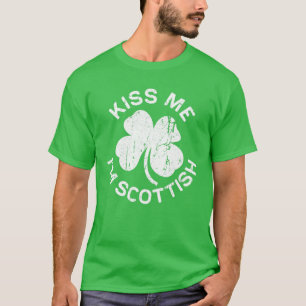 Camiseta Beije-me Sou escocês Saint Patrick Day Gift
