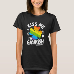 Camiseta Beije-me Sou Gayrish Dia de São Patrício Orgulho g