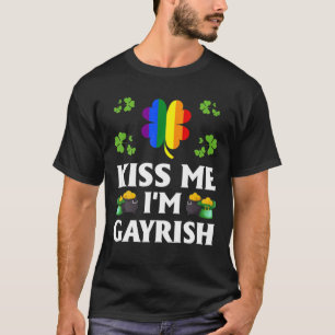Camiseta Beije-me Sou Gayrish Gay LGBT Orgulho Funny Rua Pa