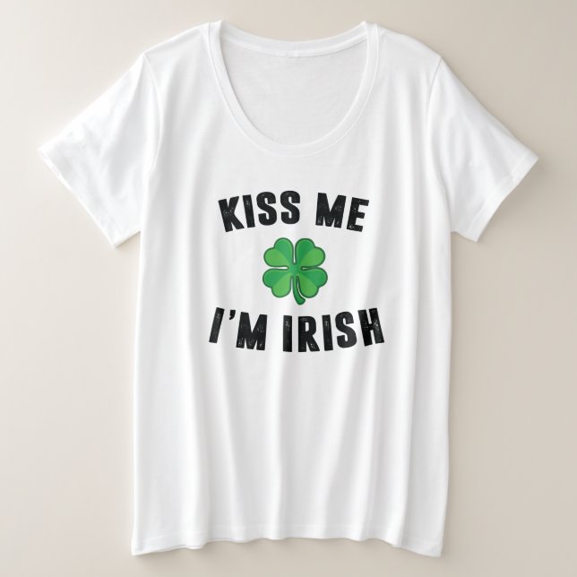 Camiseta Beije-me, sou irlandês (Frente do Design)