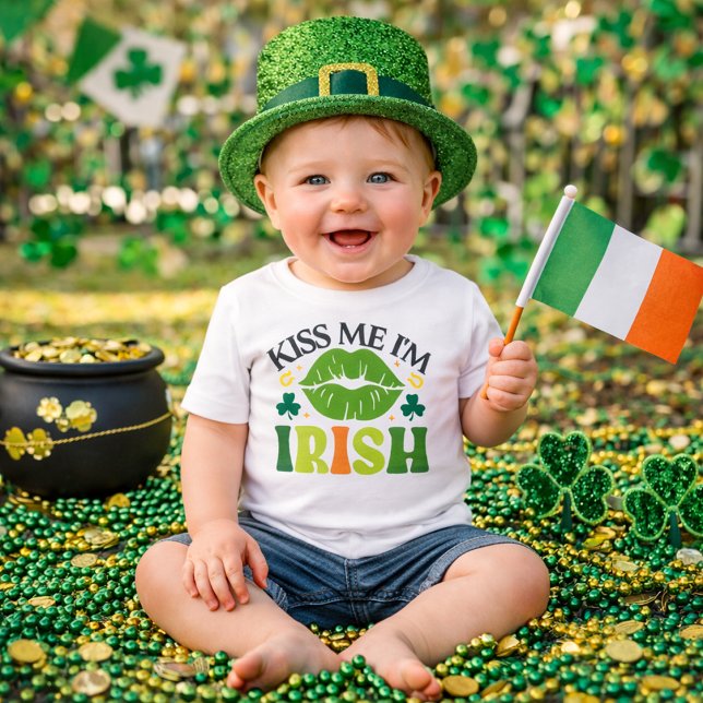 Camiseta Beije-me, sou irlandês (Criador carregado)