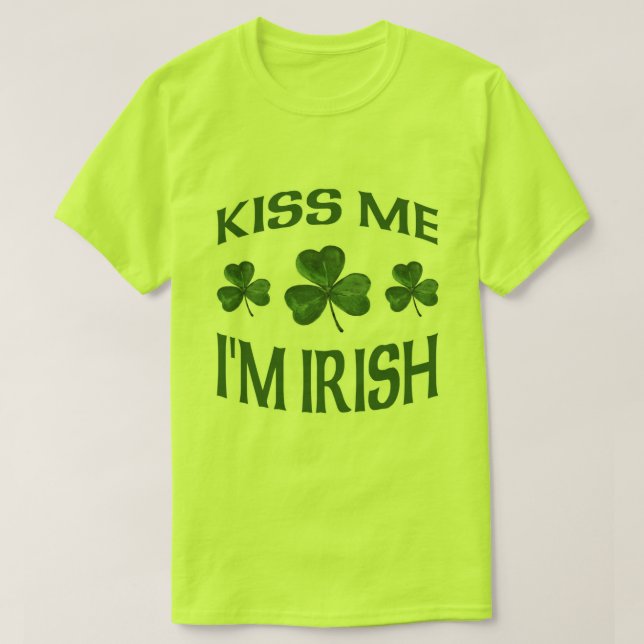 Camiseta Beije-me, sou irlandês (Frente do Design)