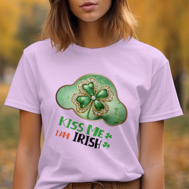 Camiseta Beije-me, sou irlandês - Bênçãos irlandesas (Criador carregado)