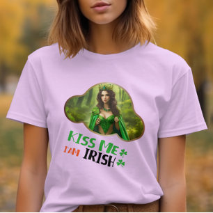 Camiseta Beije-me, sou irlandês - Carnaval de Cloverleaf
