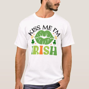 Camiseta Beije-me, Sou Irlandês, Dia de São Patrício