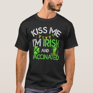 Camiseta Beije-me Sou Irlandês e Vacinada Rua Engraçada do