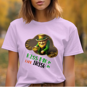 Camiseta Beije-me, sou irlandês - Emerald Isle Revelry