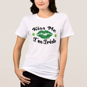 Camiseta Beije-me, sou irlandês   Rua. Dia de Patrick