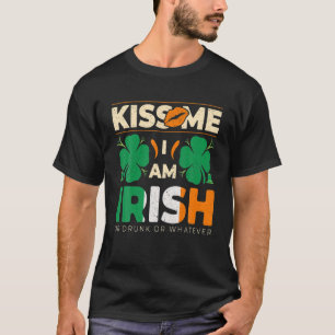 Camiseta Beije-me Sou Irlandês Saint Patrick Day