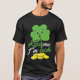 Camiseta Beije-me Sou Irlandês Saint Patrick Day Boys Garot