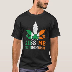 Camiseta Beije-me Sou Irlandês Shamrock Engraçado Irland