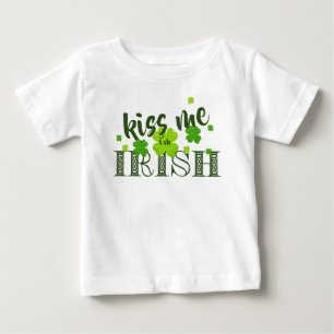 Camiseta Beije-me, sou irlandês Trevo Verde do Dia de São P