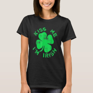 Camiseta Beije-me Sou Irlandesa Engraçado São Patrick Dia M