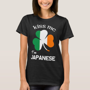 Camiseta Beije-me, sou japonês Shamrock japonês Rua D de Pa