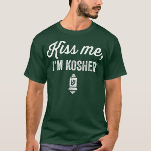 Camiseta Beije-me Sou Kosher Engraçado Judeu Hebraico Tradi