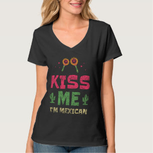 Camiseta Beije-me, sou mexicano por todo o país orgulhoso d