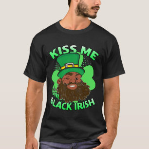 Camiseta Beije-me Sou o Black Irish Leprechaun