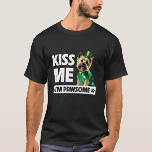 Camiseta Beije-me Sou o Dia de São Patrício de Terrier do C