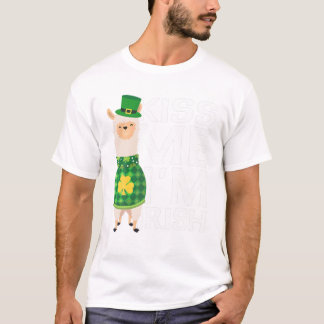 Camiseta Beije-me Sou o Dia de São Patrício irlandês Lama