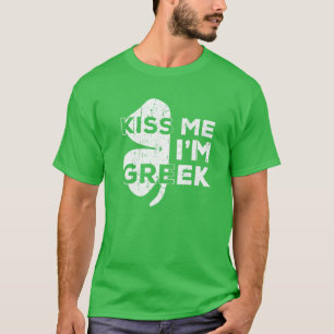 Camiseta Beije-me, sou o grego Saint Patrick Day Gift