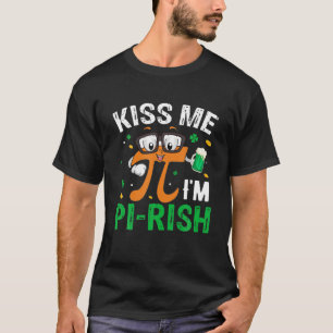 Camiseta Beije-me Sou Pi-Rish Pi Day Math Lover