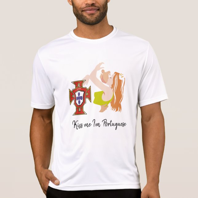 Camiseta Beije-me, sou português (Frente)