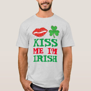 Camiseta Beije-me, sou Rua irlandesa.