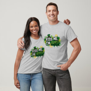 Camiseta Beije-me, sou Rua irlandesa.