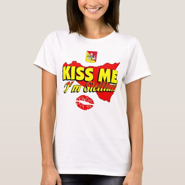 Camiseta Beije-me, sou siciliano (Frente)