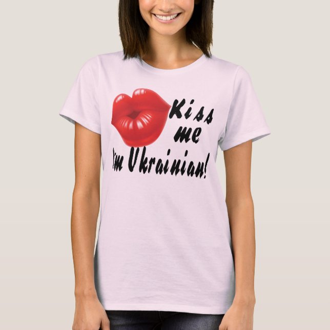 Camiseta Beije-me, sou ucraniano! (Frente)