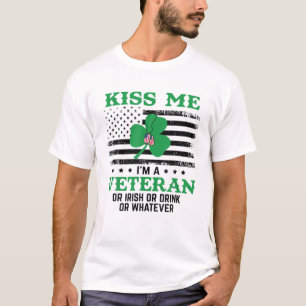 Camiseta Beije-me Sou um Dia de São Patrício irlandês Ve