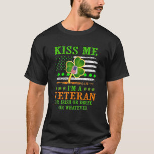 Camiseta Beije-me Sou um Dia de São Patrício irlandês Ve