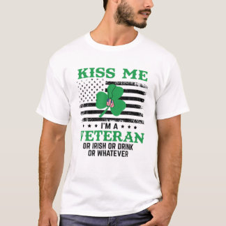 Camiseta Beije-me Sou um Dia de São Patrício irlandês Veter