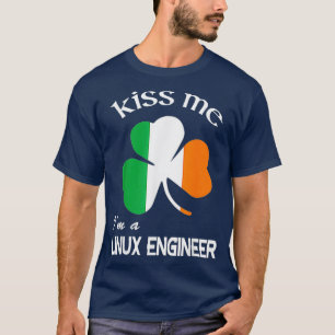 Camiseta Beije-me Sou um Engenheiro Linu Shamrock St Patric