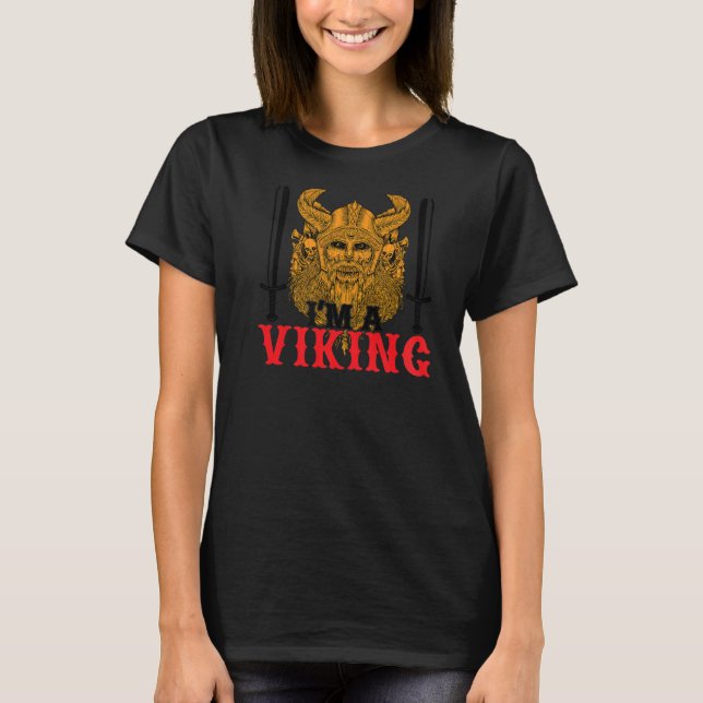 Camiseta Beije-me, sou um Escandinavo e V de BACKPRINT (Frente)