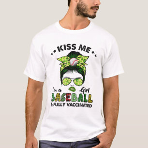 Camiseta Beije-me, sou uma garota de beisebol, Rua irlandes