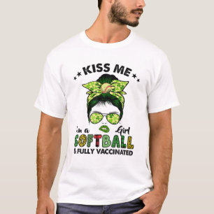 Camiseta Beije-Me, Sou Uma Garota De Softball, Rua Irlandes