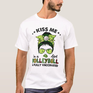 Camiseta Beije-Me Sou Uma Garota De Voleibol Rua De Shamroc